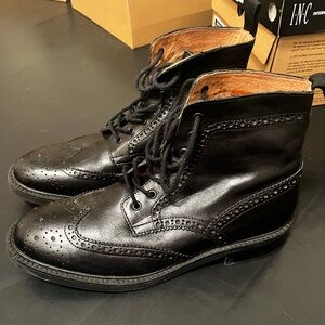 Men’s Black Leather Brogue Boots